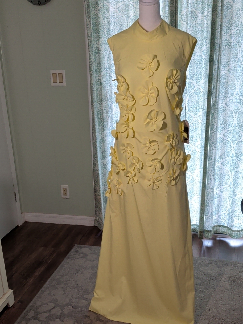 Yhhkjg Yellow Floral Maxi Dress